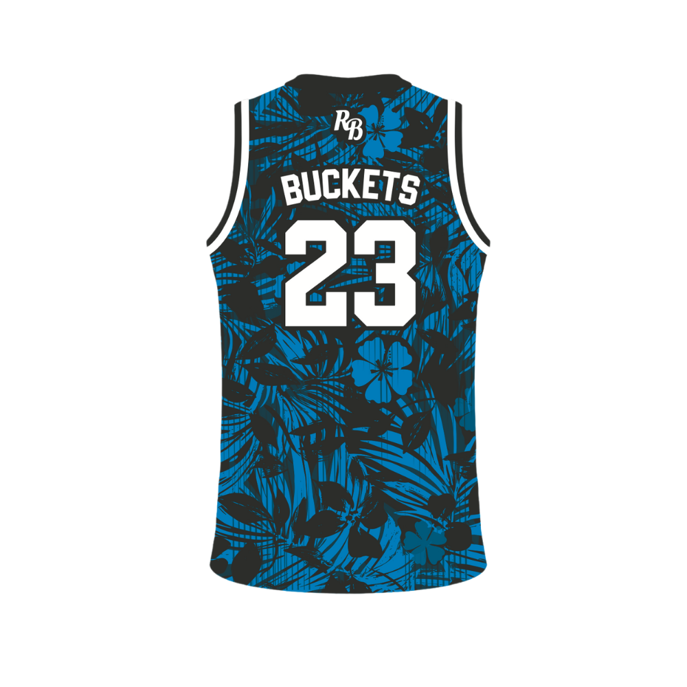 MIDNIGHT WAVES BASKETBALL VEST - BLACK & BLUE