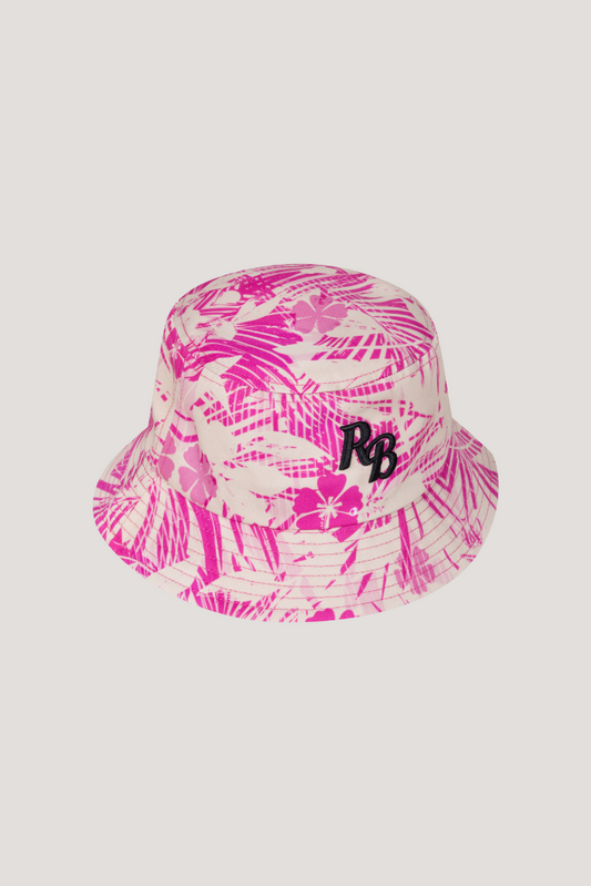 DESERT BLOOM BUCKET HAT - BEIGE & PINK