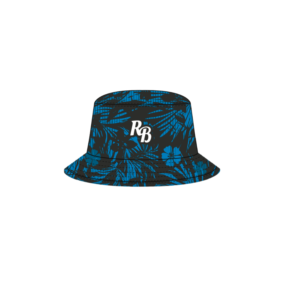 MIDNIGHT WAVES BUCKET HAT - BLACK & BLUE