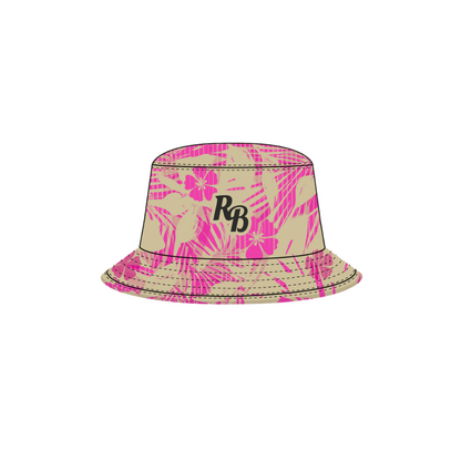 DESERT BLOOM BUCKET HAT - BEIGE & PINK