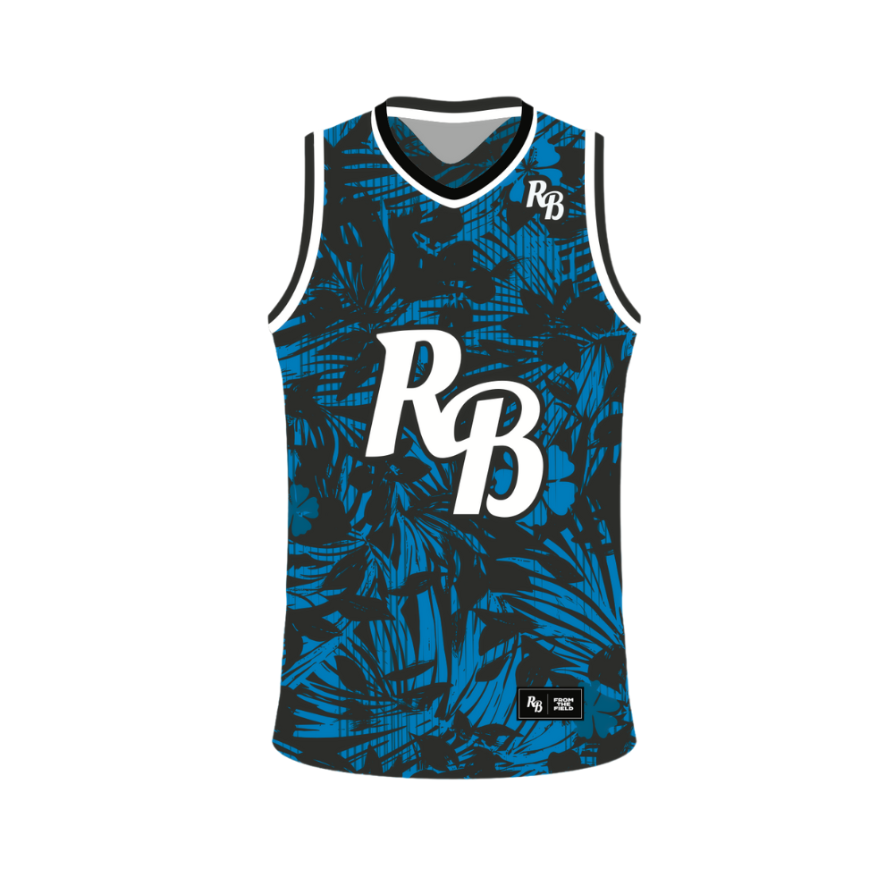 MIDNIGHT WAVES BASKETBALL VEST - BLACK & BLUE