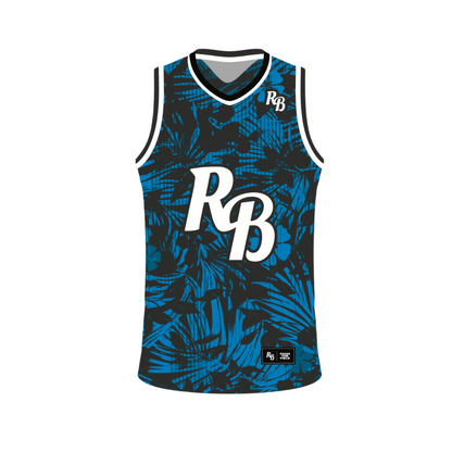 MIDNIGHT WAVES BASKETBALL VEST - BLACK & BLUE