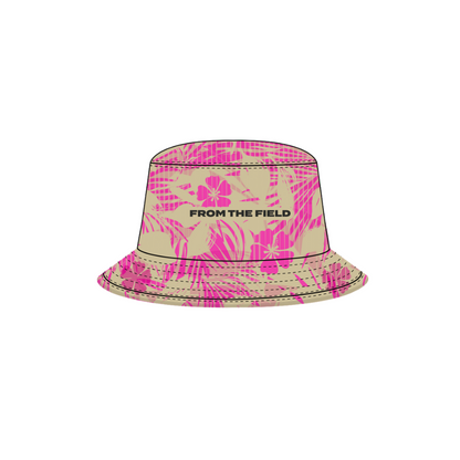 DESERT BLOOM BUCKET HAT - BEIGE & PINK