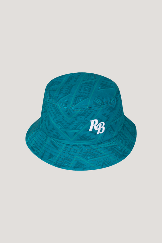 ORIENTAL TRIBE BUCKET HAT - GREEN & ORANGE