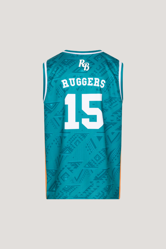 ORIENTAL TRIBE BASKETBALL VEST - GREEN & ORANGE